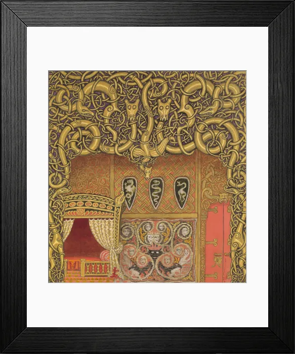 Framed Print : Bedroom, Set Design, 1914. Creator: Nikolay Kalmakov Framed Print : Bedroom, Set Design, 1914. Creator: Nikolay Kalmakov