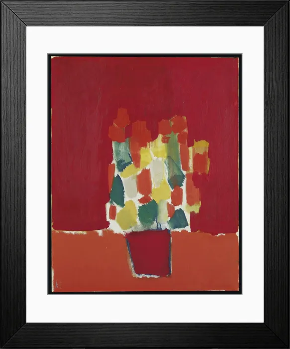 Framed Print : Fleurs rouges, 1952. Creator: Nicolas de Stael Framed Print : Fleurs rouges, 1952. Creator: Nicolas de Stael