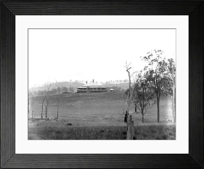 Framed Print : Country Queenslander house, possibly Canungra Coomera region, 1888 Framed Print : Country Queenslander house, possibly Canungra Coomera region, 1888