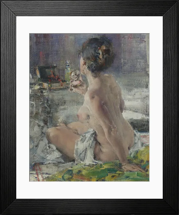 Framed Print : Seated Nude, 1923. Creator: Nikolay Feshin Framed Print : Seated Nude, 1923. Creator: Nikolay Feshin