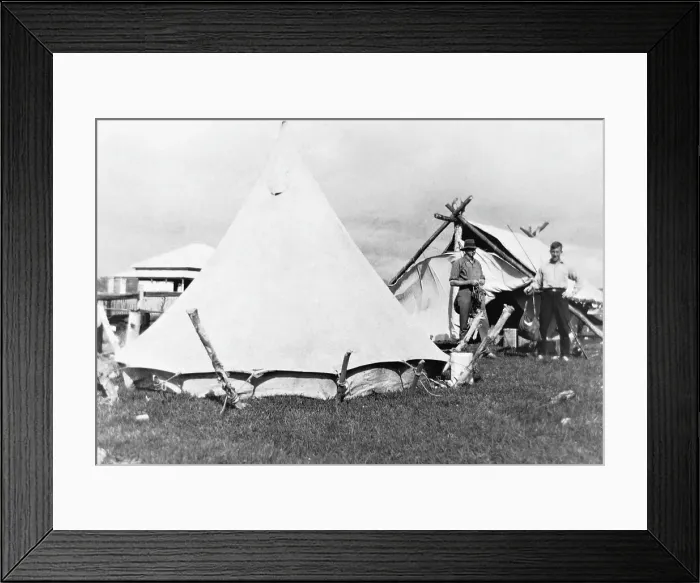 Framed Print : Camping, Tewantin, Queensland, 1925. Creator: Jack Bain Framed Print : Camping, Tewantin, Queensland, 1925. Creator: Jack Bain