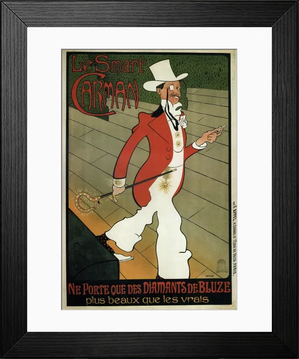 Framed Print : Le Smart Carman, 1898. Creator: Auguste Jean Baptiste Roubille Framed Print : Le Smart Carman, 1898. Creator: Auguste Jean Baptiste Roubille