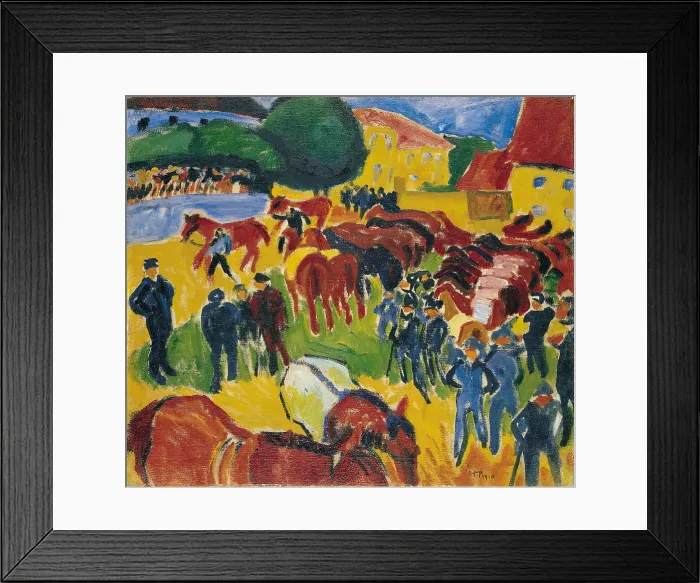 Framed Print : Horse Fair, 1910. Creator: Max Pechstein Framed Print : Horse Fair, 1910. Creator: Max Pechstein