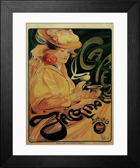 Framed Print : Cafe Jacqmotte, 1896. Creator: Fernand Toussaint Framed Print : Cafe Jacqmotte, 1896. Creator: Fernand Toussaint