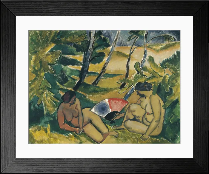 Framed Print : The Bathers, 1912. Creator: Max Pechstein Framed Print : The Bathers, 1912. Creator: Max Pechstein