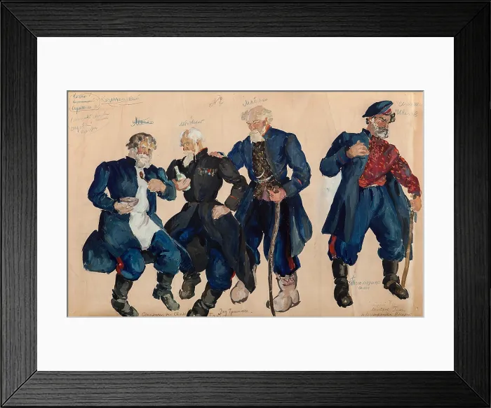 Framed Print : Costume design for the opera 'Quiet Flows the Don' by Ivan Dzerzhinsky, 1936. Creator: Fyodor Fyodorovsky Framed Print : Costume design for the opera 'Quiet Flows the Don' by Ivan Dzerzhinsky, 1936. Creator: Fyodor Fyodorovsky