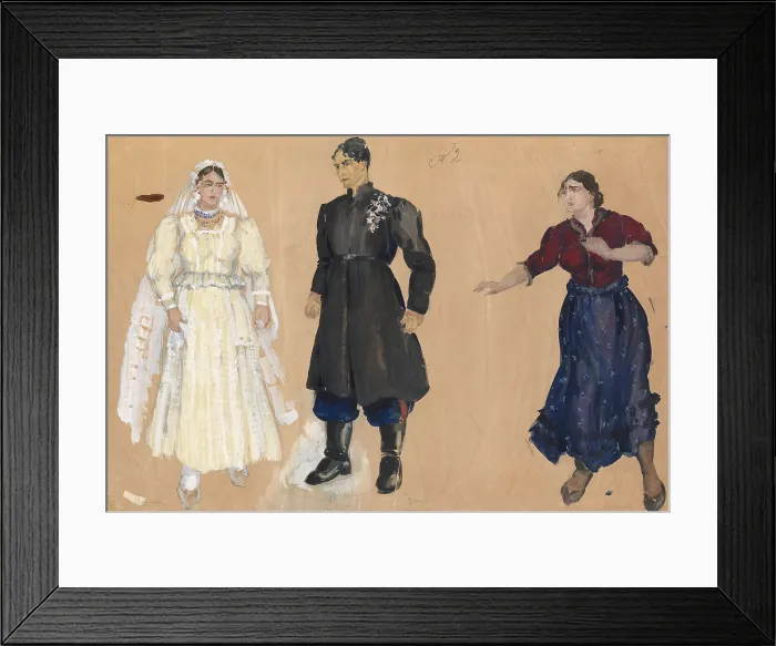 Framed Print : Costume design for the opera 'Quiet Flows the Don' by Ivan Dzerzhinsky, c1930s? Creator: Fyodor Fyodorovsky Framed Print : Costume design for the opera 'Quiet Flows the Don' by Ivan Dzerzhinsky, c1930s? Creator: Fyodor Fyodorovsky