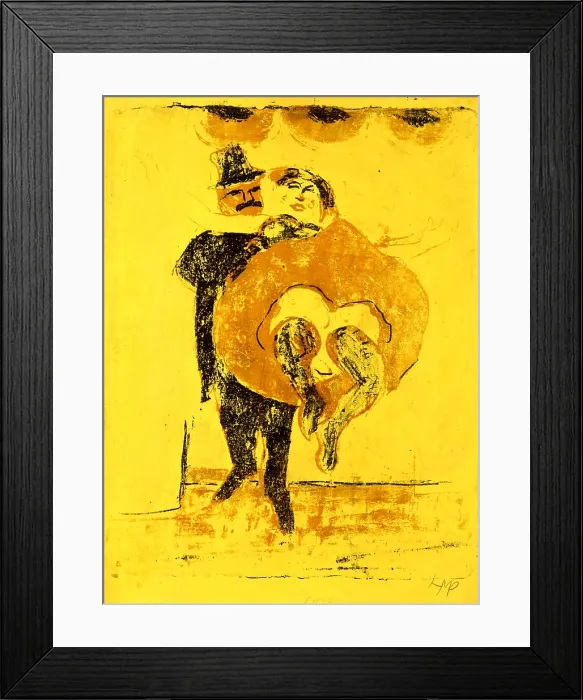 Framed Print : The dancing couple, 1909. Creator: Max Pechstein Framed Print : The dancing couple, 1909. Creator: Max Pechstein