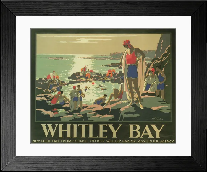 Framed Print : Whitley Bay, 1929. Creator: John Littlejohns Framed Print : Whitley Bay, 1929. Creator: John Littlejohns