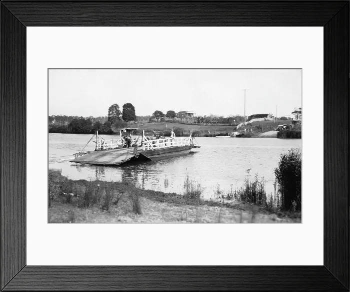 Framed Print : Loganholme Ferry, 1929. Creator: Jack Bain Framed Print : Loganholme Ferry, 1929. Creator: Jack Bain