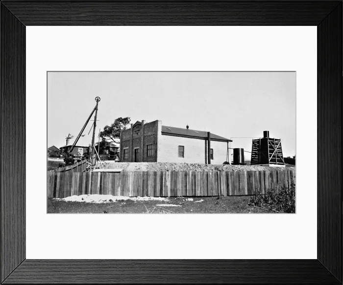 Framed Print : Electricity supply building, Coolangatta, Gold Coast, 1925. Creator: Jack Bain Framed Print : Electricity supply building, Coolangatta, Gold Coast, 1925. Creator: Jack Bain