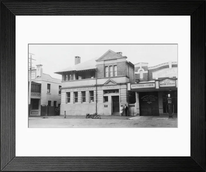 Framed Print : Bank of Australasia, Lismore, New South Wales, 1931. Creator: Jack Bain Framed Print : Bank of Australasia, Lismore, New South Wales, 1931. Creator: Jack Bain