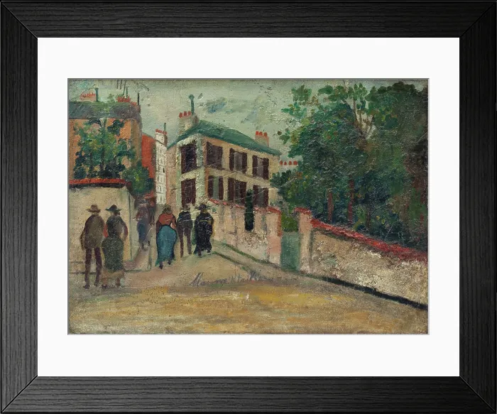 Framed Print : 12 rue Cortot, Montmartre, 1921. Creator: Maurice Utrillo