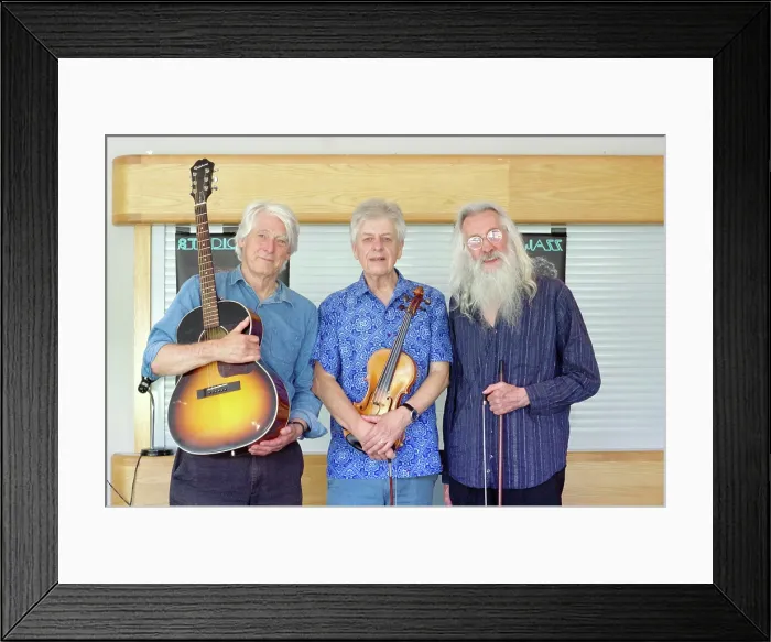 Framed Print : Mike Piggott's Hot Club Trio, The Hawth, Crawley, West Sussex, 20 July 2025 Framed Print : Mike Piggott's Hot Club Trio, The Hawth, Crawley, West Sussex, 20 July 2025