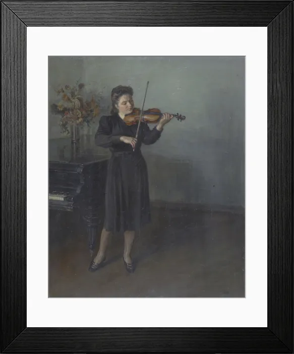 Framed Print : Violinist, 1946. Creator: Serafima Vasilyevna Ryangina Framed Print : Violinist, 1946. Creator: Serafima Vasilyevna Ryangina