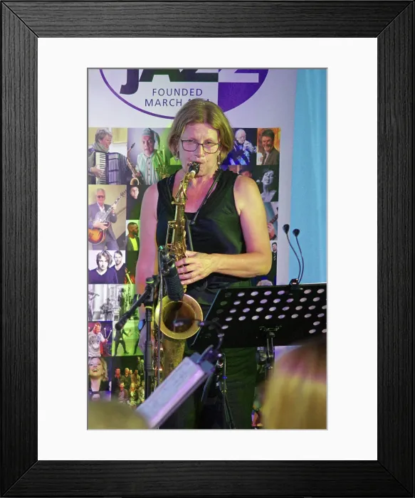 Framed Print : Karen Sharp, iG4, Watermill Jazz Club, Dorking, Surrey, 17 June 2025. Creator: Brian O'Connor. Karen Sharp, iG4, Watermill Jazz Club, Dorking, Surrey, 17 June 2025 Framed Print : Karen Sharp, iG4, Watermill Jazz Club, Dorking, Surrey, 17 June 2025. Creator: Brian O'Connor. Karen Sharp, iG4, Watermill Jazz Club, Dorking, Surrey, 17 June 2025