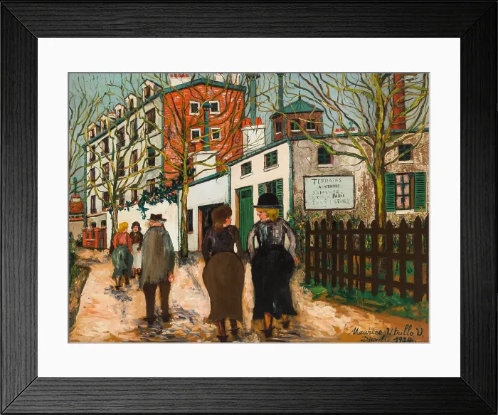 Framed Print : Rue a Ivry, 1924. Creator: Maurice Utrillo Framed Print : Rue a Ivry, 1924. Creator: Maurice Utrillo