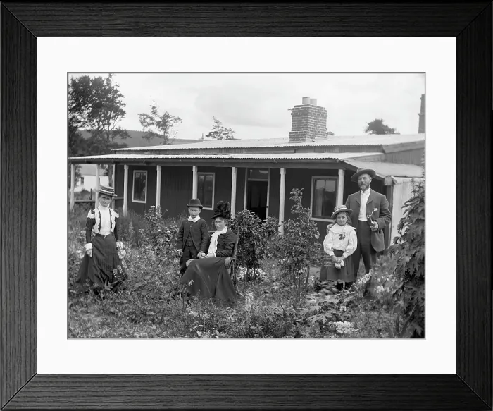 Framed Print : A family photograph: Elizabeth Esplain L'Estrange, Frederick Robert L'Estrange...c1897 Framed Print : A family photograph: Elizabeth Esplain L'Estrange, Frederick Robert L'Estrange...c1897