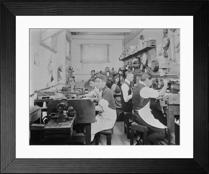Framed Print : Jeweller's workshop, c1900s. Creator: Robert Augustus Henry L'Estrange. Jeweller's workshop, c1900s. Creator: Robert Augustus Henry L'Estrange Framed Print : Jeweller's workshop, c1900s. Creator: Robert Augustus Henry L'Estrange. Jeweller's workshop, c1900s. Creator: Robert Augustus Henry L'Estrange