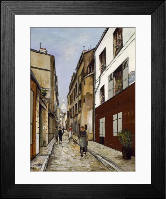 Framed Print : Rue Saint-Rustique a Montmartre, 1926. Creator: Maurice Utrillo Framed Print : Rue Saint-Rustique a Montmartre, 1926. Creator: Maurice Utrillo