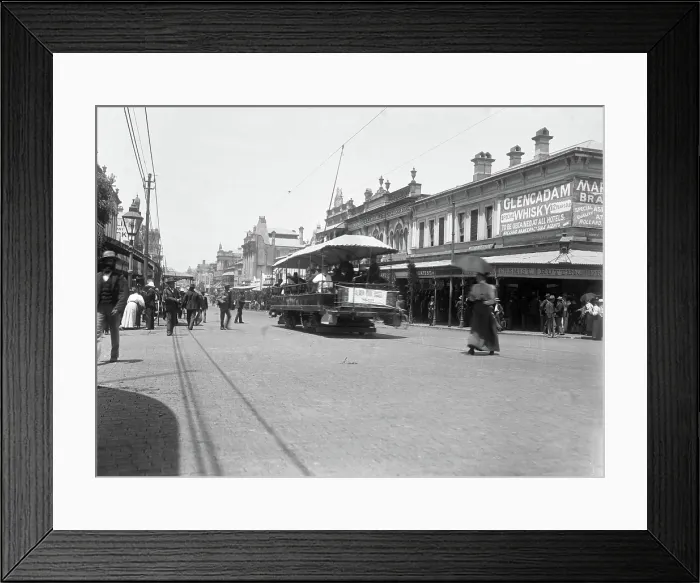 Framed Print : Brisbane City - corner Queen Street and Albert Street, 1906. Creator: Robert Augustus Henry L'Estrange. Brisbane City - corner Queen Street and Albert Street, 1906 Framed Print : Brisbane City - corner Queen Street and Albert Street, 1906. Creator: Robert Augustus Henry L'Estrange. Brisbane City - corner Queen Street and Albert Street, 1906