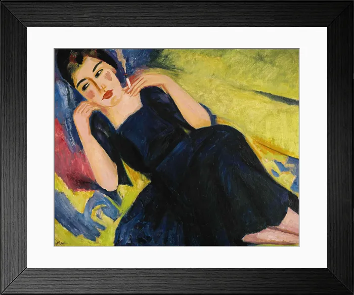 Framed Print : Young woman smoking, 1921