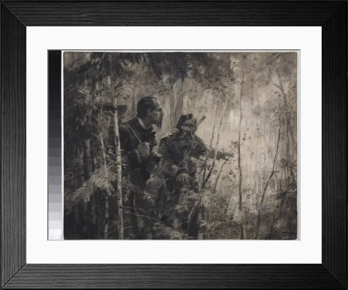 Framed Print : Nikolay Nekrasov with Gavrila Zakharov at hunting, 1955 Framed Print : Nikolay Nekrasov with Gavrila Zakharov at hunting, 1955