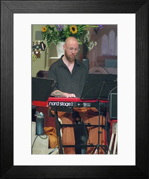 Framed Print : Oli Howe, Zoe Francis and Friends, Chris Coull Promotion, St Andrew's Church, Hove, July 2025