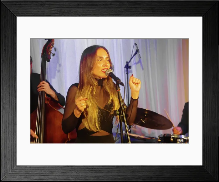 Framed Print : Georgia Cecile, Georgia Cecile Quartet, Watermill Jazz Club, Dorking, Surrey, 7 October 2025 Framed Print : Georgia Cecile, Georgia Cecile Quartet, Watermill Jazz Club, Dorking, Surrey, 7 October 2025