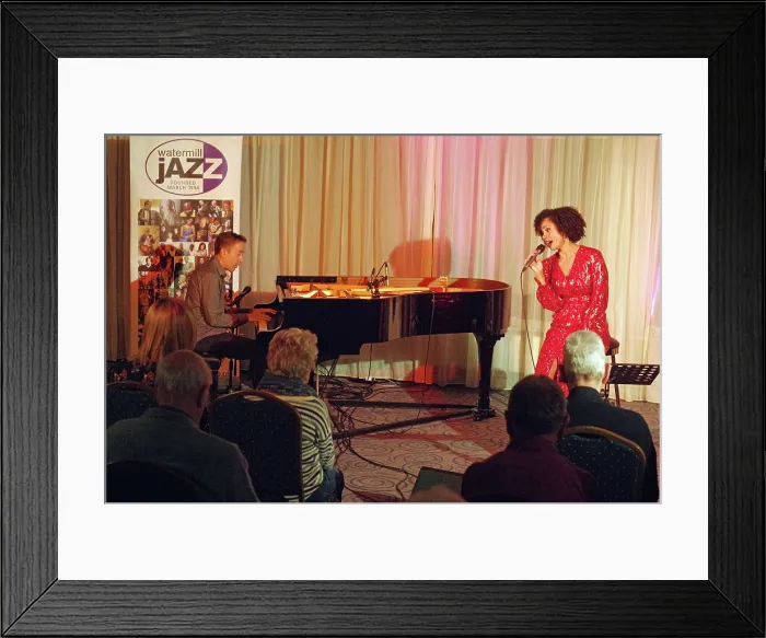 Framed Print : Gillian Margot - Geoff Keezer Duo, Watermill Jazz Club, Dorking, Surrey, 2 Sept 2025 Creator: Brian O'Connor. Gillian Margot - Geoff Keezer Duo