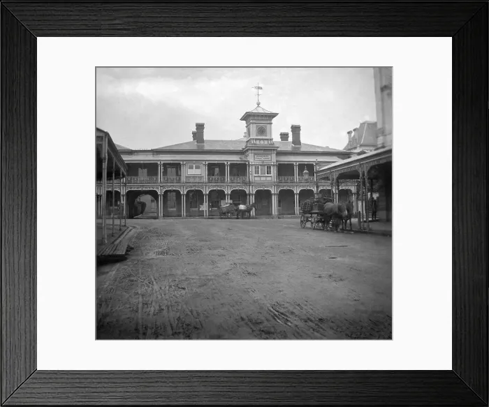 Framed Print : Department of Public Lands Building (Brisbane, Queensland) George Street, c1888 Framed Print : Department of Public Lands Building (Brisbane, Queensland) George Street, c1888