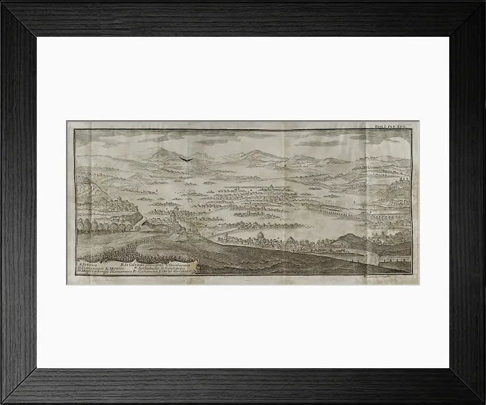 Framed Print : Representation of the city of Mexico (Mexico-Tenochtitlan), 1771. Creator: Domingo Pauner Framed Print : Representation of the city of Mexico (Mexico-Tenochtitlan), 1771. Creator: Domingo Pauner