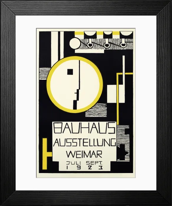 Framed Print : Bauhaus exhibition. Postcard, 1923 Framed Print : Bauhaus exhibition. Postcard, 1923