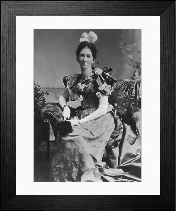 Framed Print : Portrait of unknown lady in a party dress, c1900s. Creator: Robert Augustus Henry L'Estrange. Portrait of unknown lady in a party dress, c1900s Framed Print : Portrait of unknown lady in a party dress, c1900s. Creator: Robert Augustus Henry L'Estrange. Portrait of unknown lady in a party dress, c1900s