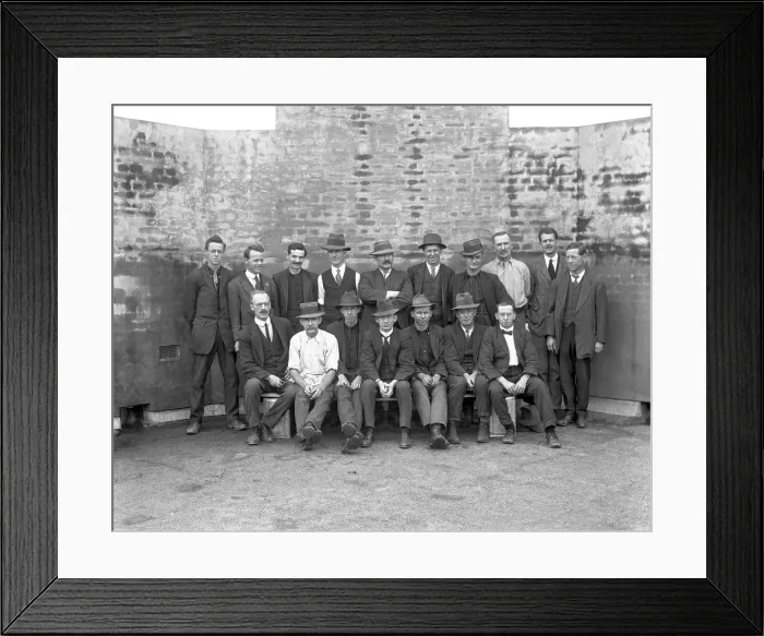 Framed Print : City Electric Light Employees, 1906. Creator: Robert Augustus Henry L'Estrange. City Electric Light Employees, 1906. Creator: Robert Augustus Henry L'Estrange Framed Print : City Electric Light Employees, 1906. Creator: Robert Augustus Henry L'Estrange. City Electric Light Employees, 1906. Creator: Robert Augustus Henry L'Estrange