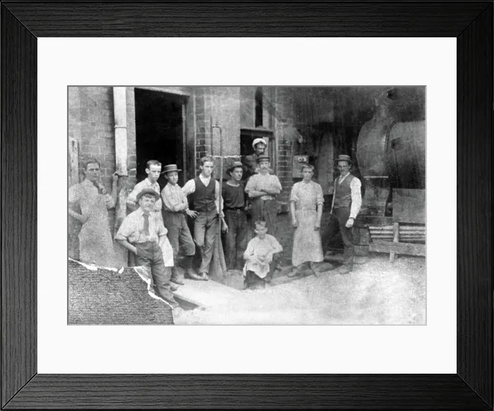 Framed Print : Possibly boiler house of early electricity generating power station... 1905 Framed Print : Possibly boiler house of early electricity generating power station... 1905