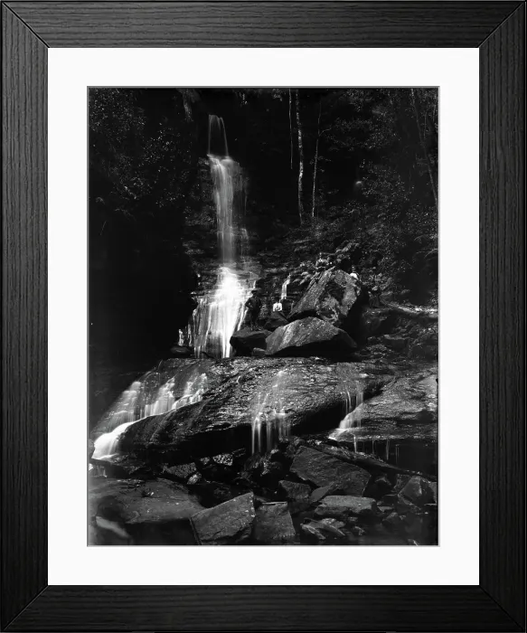 Framed Print : Water fall - location unknown - possibly Tamborine Mountain - FG Walker & MSD Walker t, c1900s Framed Print : Water fall - location unknown - possibly Tamborine Mountain - FG Walker & MSD Walker t, c1900s