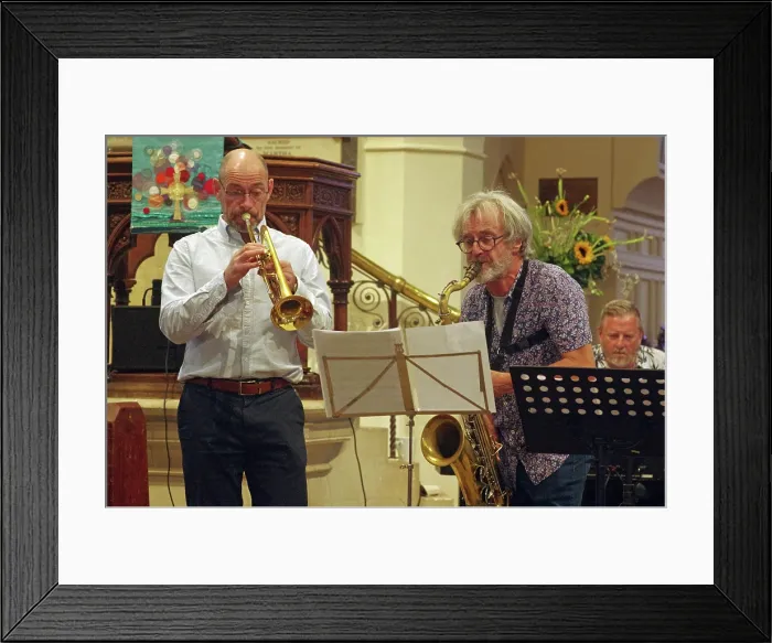 Framed Print : Tim Whitehead Quintet, Chris Coull Promotion, St Andrew's Church, Hove, East Sussex, August 2025 Framed Print : Tim Whitehead Quintet, Chris Coull Promotion, St Andrew's Church, Hove, East Sussex, August 2025