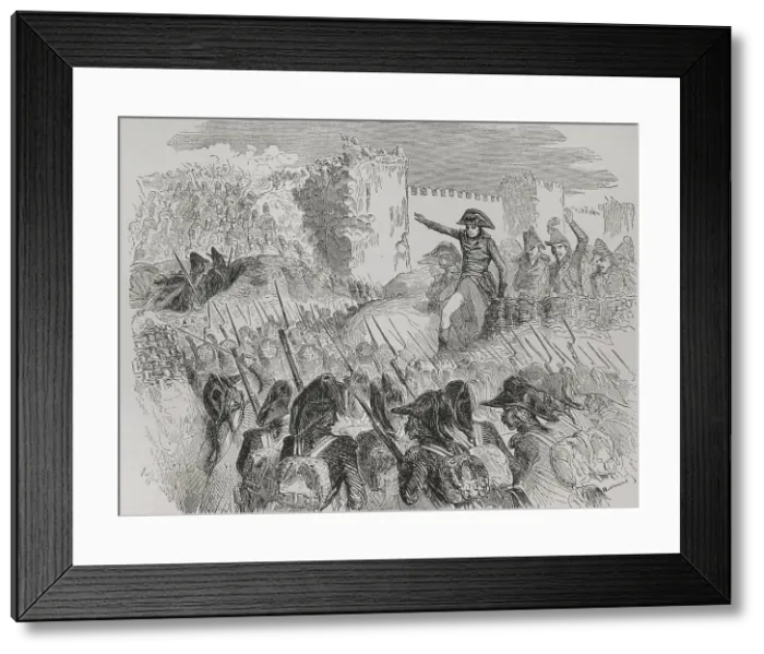 Framed Print : Napoleonic Wars: Siege of Acre (20 March to 21 May 1799), 1879. Creator: Hippolyte Lavoignat Framed Print : Napoleonic Wars: Siege of Acre (20 March to 21 May 1799), 1879. Creator: Hippolyte Lavoignat
