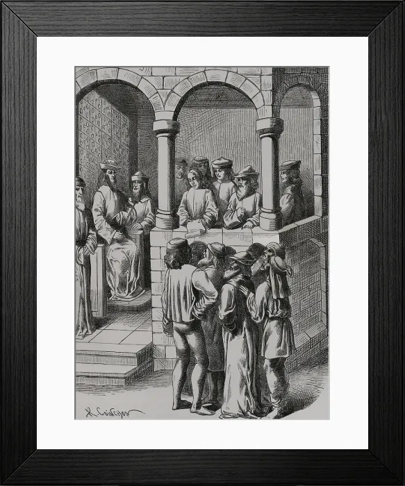 Framed Print : Promulgation of an Edict, 1878. Creator: Albert Coinchon Framed Print : Promulgation of an Edict, 1878. Creator: Albert Coinchon