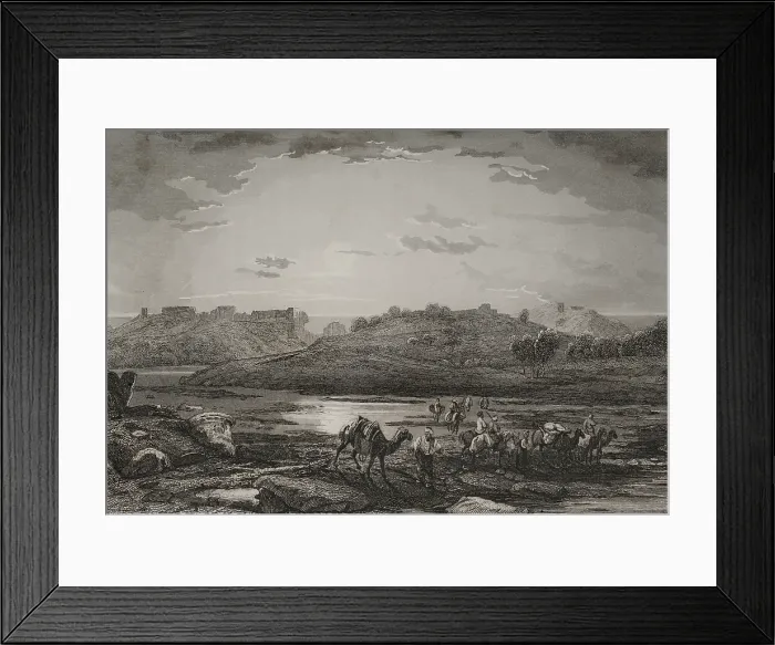 Framed Print : Ashkelon, 1840. Creator: Charles Nicolas Ransonnette Framed Print : Ashkelon, 1840. Creator: Charles Nicolas Ransonnette