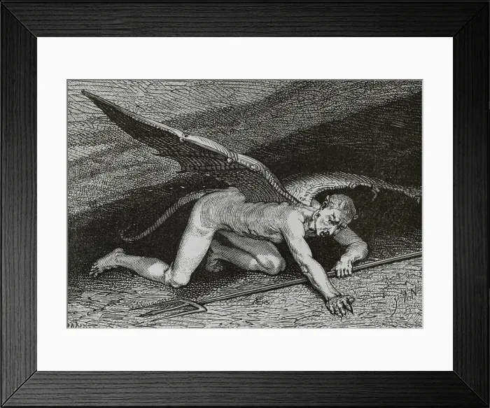 Framed Print : The Divine Comedy (1307-1321): Inferno (Hell), 1888. Creator: Jean Edouard Dargent Framed Print : The Divine Comedy (1307-1321): Inferno (Hell), 1888. Creator: Jean Edouard Dargent