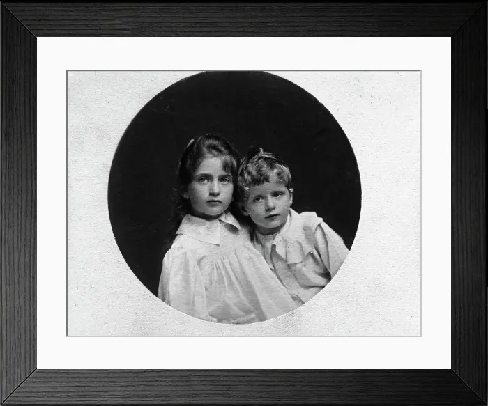 Framed Print : Portrait of two unknown children, c1900s. Creator: Robert Augustus Henry L'Estrange. Portrait of two unknown children, c1900s. Creator: Robert Augustus Henry L'Estrange Framed Print : Portrait of two unknown children, c1900s. Creator: Robert Augustus Henry L'Estrange. Portrait of two unknown children, c1900s. Creator: Robert Augustus Henry L'Estrange