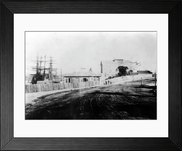 Framed Print : First Customs House on the Brisbane River, c1873. Creator: Unknown Framed Print : First Customs House on the Brisbane River, c1873. Creator: Unknown