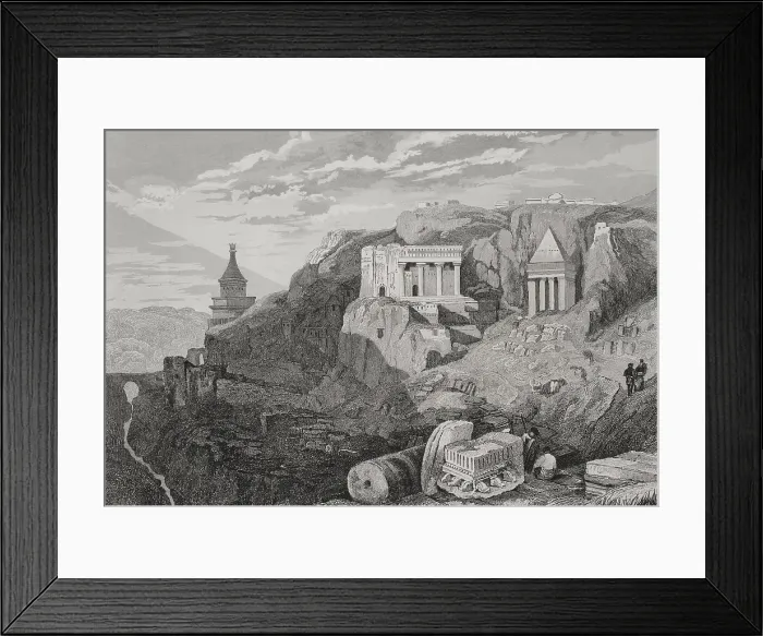 Framed Print : Valley of Josaphat, Jerusalem, 1840. Creator: Aubert Framed Print : Valley of Josaphat, Jerusalem, 1840. Creator: Aubert