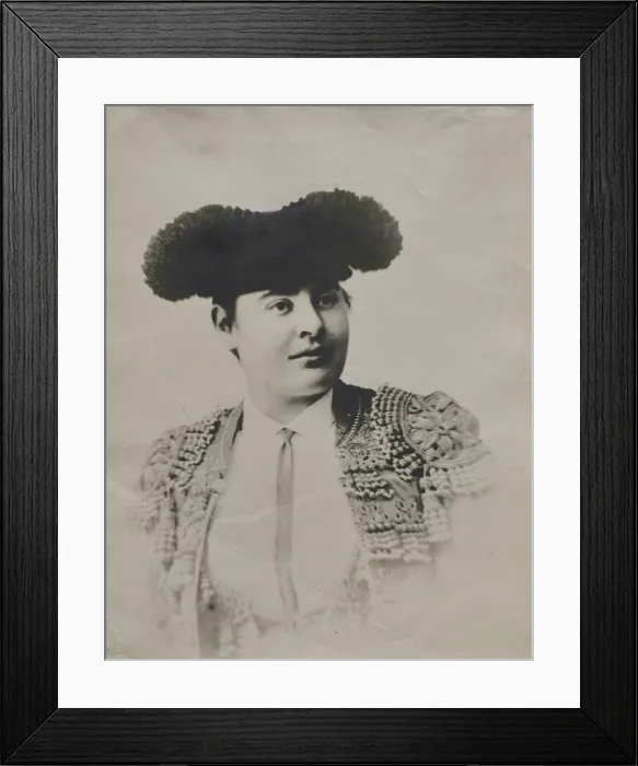 Framed Print : Portrait of a female bullfighter, last quarter of the 19th century. Creator: Anon Framed Print : Portrait of a female bullfighter, last quarter of the 19th century. Creator: Anon