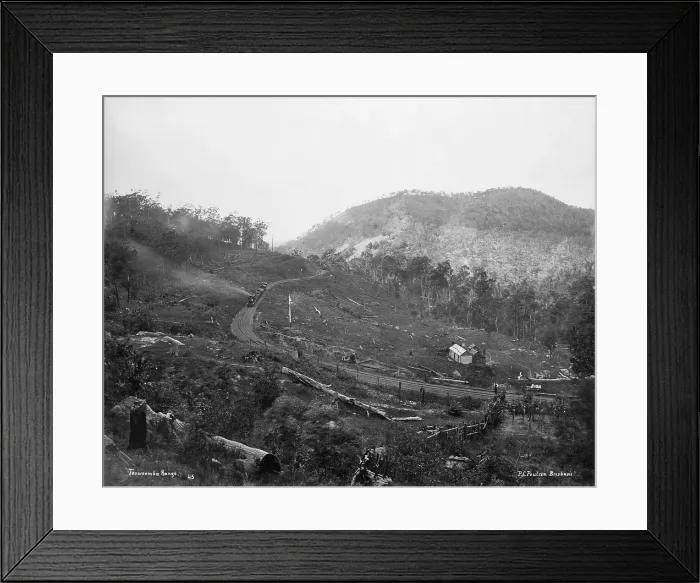 Framed Print : Toowoomba Range Train, c1894. Creator: Poul C Poulsen Framed Print : Toowoomba Range Train, c1894. Creator: Poul C Poulsen
