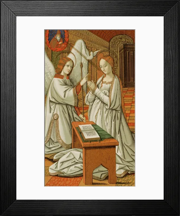 Framed Print : The Annunciation, c1503 (1877). Creator: Franz Kellerhoven Framed Print : The Annunciation, c1503 (1877). Creator: Franz Kellerhoven