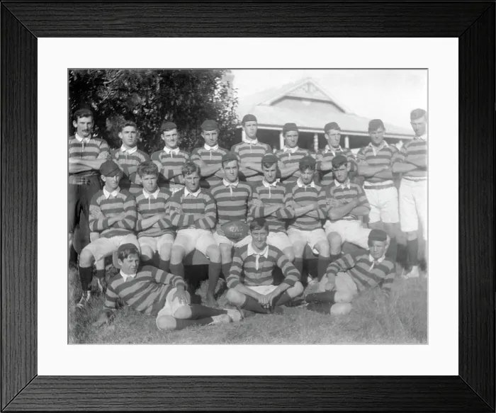 Framed Print : Q.A.C. 1907 football team, 1907. Creator: Robert Augustus Henry L'Estrange. Q.A.C. 1907 football team, 1907. Creator: Robert Augustus Henry L'Estrange Framed Print : Q.A.C. 1907 football team, 1907. Creator: Robert Augustus Henry L'Estrange. Q.A.C. 1907 football team, 1907. Creator: Robert Augustus Henry L'Estrange