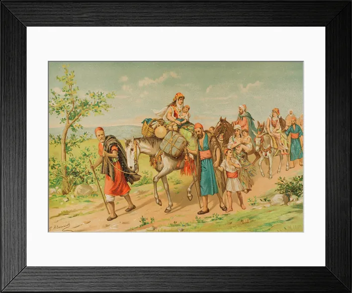 Framed Print : Expulsion of the Moriscos from Spain by order of King Philip III in 1609 (1890). Creator: Juan Alaminos Framed Print : Expulsion of the Moriscos from Spain by order of King Philip III in 1609 (1890). Creator: Juan Alaminos